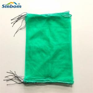 China 100% Virgin HDPE Drawstring Fruit Tree Protect Mono Mesh Net Green PE Date Bag wholesale