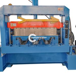 China Steel Construction Decking Sheet Floor Cold Roll Forming Machine PLC Control wholesale