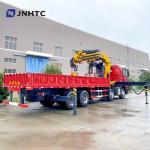 China Howo 6x4 380hp Folding Arm Crane With Cargo Truck 14/ 16 Ton Telescopic