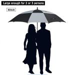 62 inch oversized Travel Square Golf Double Layer Air Vent Umbrella Windproof