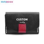 Vegetable Tanned Leather Short ID Card Holder for Cowhide Change Coin and Open