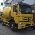 Yellow Concrete Construction Equipment 6x4 8m3 Concrete Mixer Truck With Pump