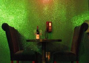China Light Green Glitter Wallpaper For Bedroom , Craft 3d Glitter Wallpaper wholesale