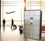 12 Door Airport Public Storage Locker For Luggage Deposit With Advertising