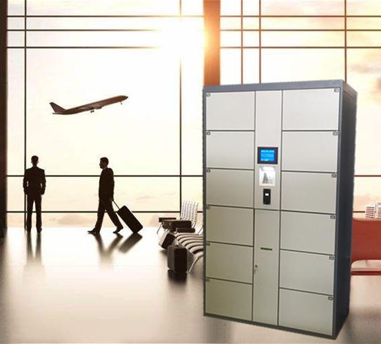 12 Door Airport Public Storage Locker For Luggage Deposit With Advertising