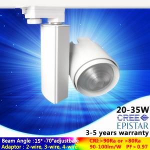 China Euro adaptor 60 degree adjustable lens 3000K 15W focu led lamps 100lm/w led track light fixture wholesale