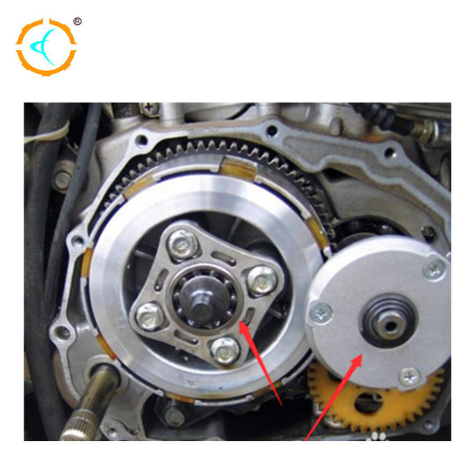 OEM Motorcycle Starter Clutch / ADC12 CG125 125cc 4 Hole 5 Plate Clutch Assy / Silver Color