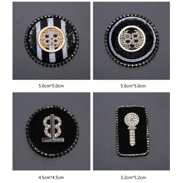 Leather Clothing Down Jacket Decoration Applique Badges, Embroidered Leather Label Cloth Patches, Clothes Hole Repair Stickers