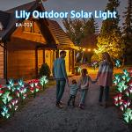 IP65 Waterproof Lily Flower Solar Light 4 Pack For Garden Decoration