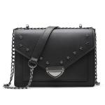 Rivets Shoulder Bags Real Leather Handbags with Chain Lady Daily Bag