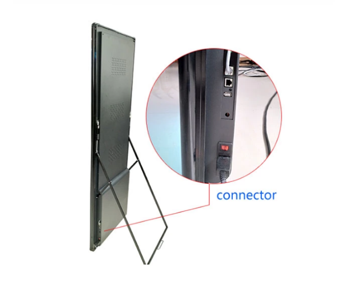 P2.5 P2.6 Floor Standing LED Retail Poster Display Panel Full Colour P3 Epistar Chip