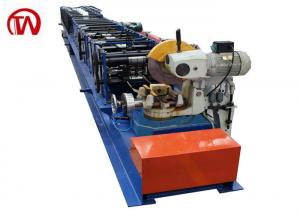 China PPGI / AL Downpipe Roll Forming Machine Fly Saw Cutting Gutter Rolling Machine on sale