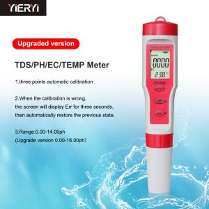 China LR44 Button Cell 4 In 1 19990ppm Aquarium TDS PH Meter wholesale