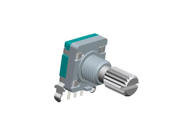 EC11 Incremental Rotary Encoder 15 Pulses , 30 Detent 10mA 5V DC Horizontal