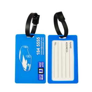 China Promotional Soft PVC Rubber Silicone Made 3D Logo Embossed Luggage Tags For Travel Company wholesale