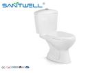 Dual Flush Sanitary Ware Ceramic Toilet White Bathroom Washdown With Slow Close