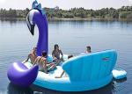 6 Persons Inflatable Giant Peacock Pool Float Island Pool Lake Party Floating