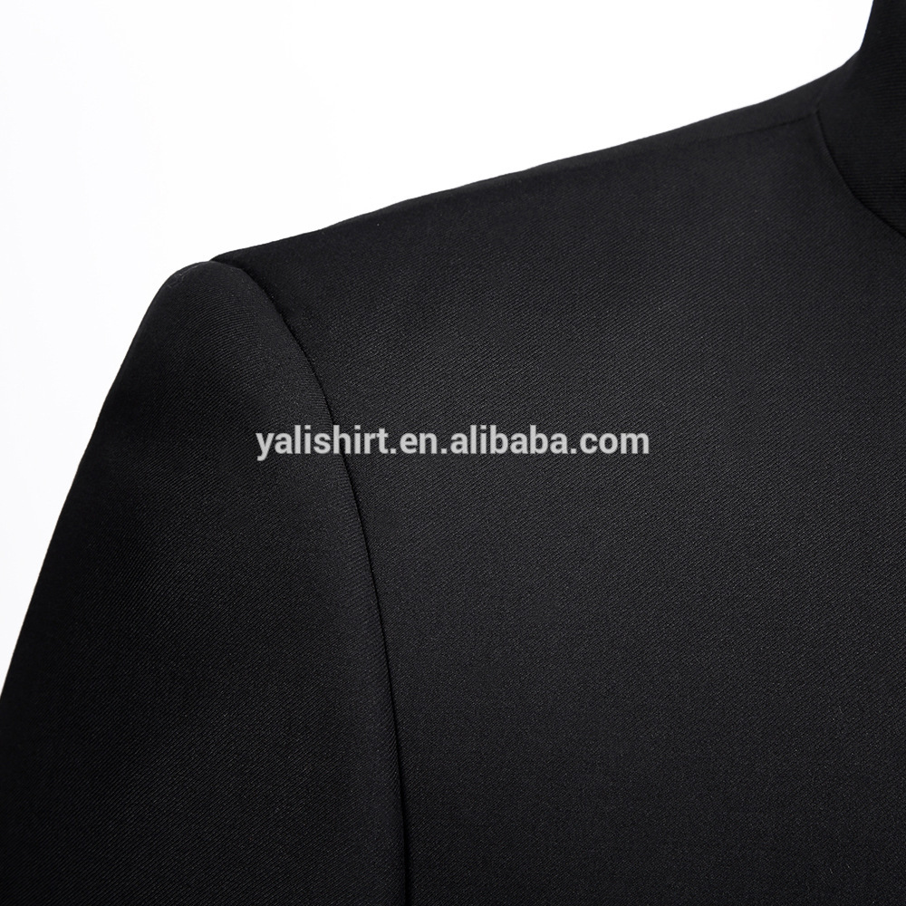wholesale custom slim fit mens chinese collar suit