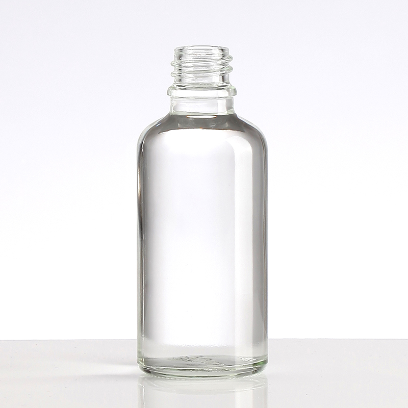30ml Mini Round Glass Bottle with Maple Leaf Pattern Capacity 30ml Sealing Type Crown Cap