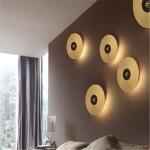 Creative Art Disc Hollow Metal Wall Lamp Hotel Bedroom Bedside New Earth led