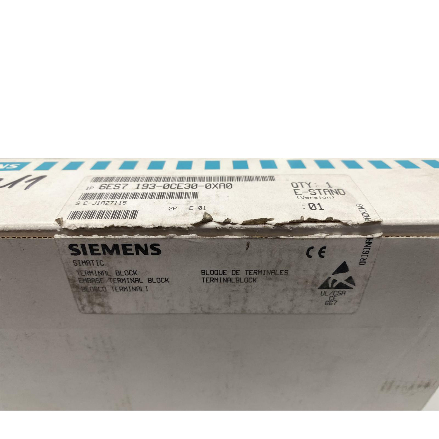 SIEMENS 6ES7193-0CE30-0XA0 SIMATIC S5/S7, TB4-M/DC ET 200B