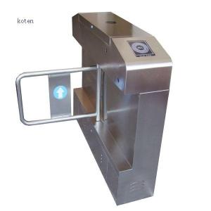 China Pedetrian Security Swing Arm Barrier Gate Electric DC Brush Motor With RFID Reader wholesale