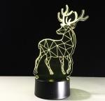Deer 3D Night Light 7 Colors Change with Remote Timing Help Kids Fell Safe at