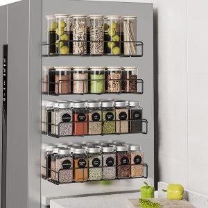 China Super Space-Saving Magnetic Spice Rack for Refrigerator Strong Magnet Metal Material on sale