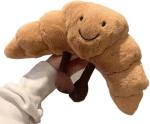 WeightedPlush 9" Croissant Plush Cute Smile Croissant Bread Pillow Stuffed