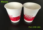 Printing 12oz Insulated Paper Cups / eco friendly disposable coffee cups Red