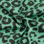 100% Cotton180cm Stretch Knitted Fabric 240gsm Leopard Print Jersey Fabric