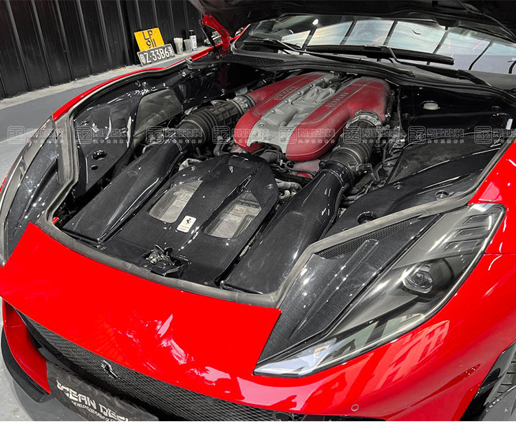 Auto Parts for Ferrari 812 Carbon Fiber Interior 812 Carbon Fiber Engine Hatch Guard