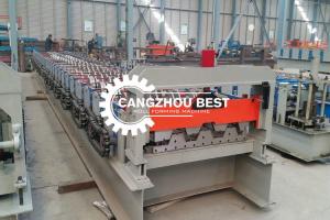 China Lightweight Concrete 915mm Floor Deck Roll Forming Machine wholesale