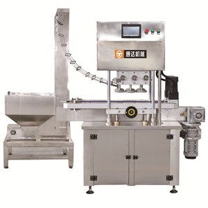 Staight Paste Filling Wine Bottle Capper , 16 Nozzles Aluminium Cap Sealing Machine