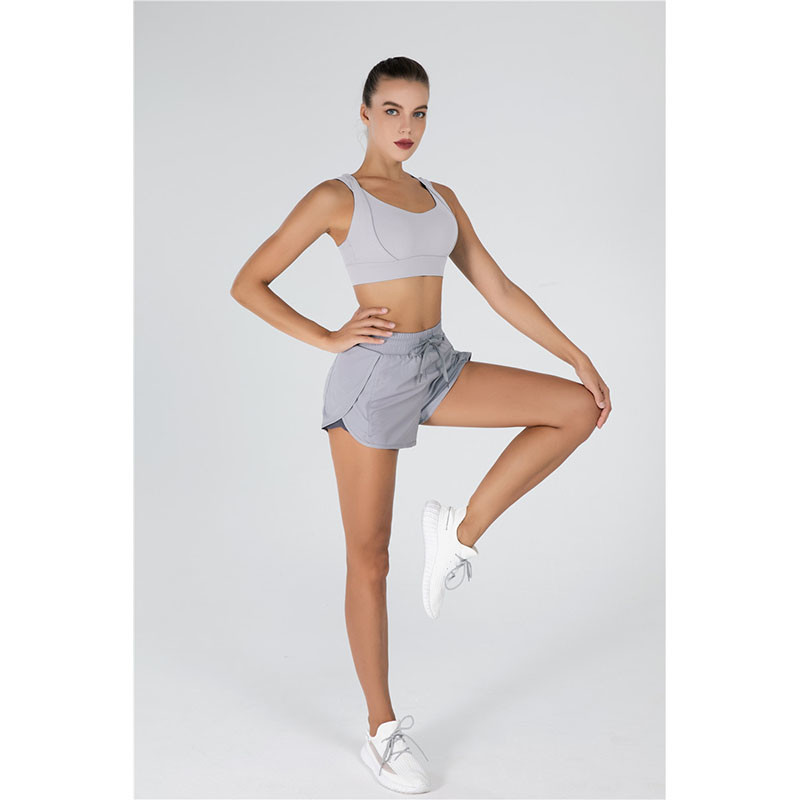 Moisture Wicking Large Cup Sports Bra Plus High Elastic Double Shoulder Yoga Bra