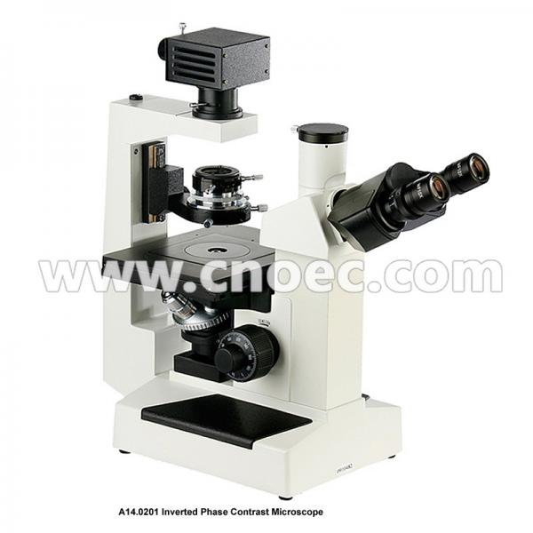 Quality Trinocular Inverted Phase Contrast Microscope  Inverted Optical Microscope CE A14.0201 for sale
