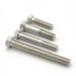 China DIN933 931 Hex Head Bolts And Nuts Nickel Alloy Inconel 600 601 625 825 Hex Bolt / Screws wholesale