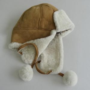 China Machine Sewing Shearling Fur Hats For Riding / Hiking With ODM Designs wholesale