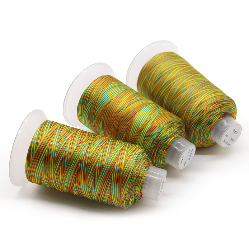 T70 High Tenacity Multi Color Thread Rainbow Sewing Thread 210D Yarn Count 240 Colours
