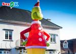 30ft Grinch Inflatable Cartoon Characters Green Monster Christmas Hat Household
