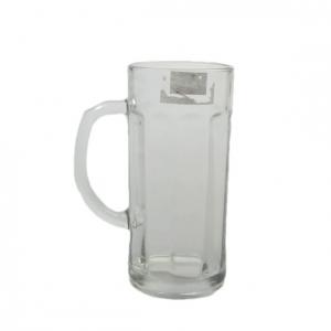 China 385ML Large Glass Beer Mug Clear Heavy Beer Glasses Cylindrical wholesale