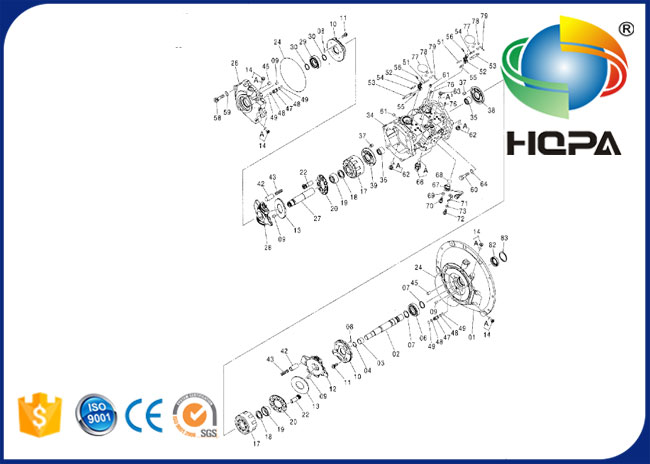 ZX120-6 Hydraulic Pump HPK055 Hydraulic Main Pump Seal Kit 4463047