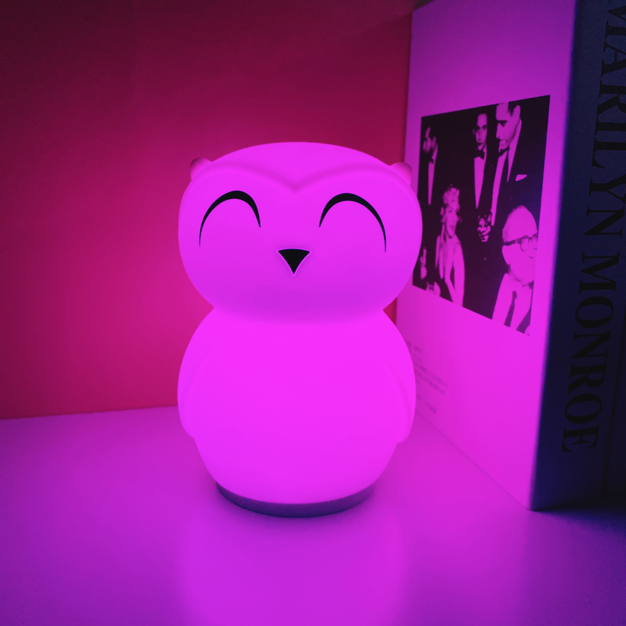 Custom Logo Silicone Dimmable Color Changing Owl Night Lamp for Baby Gift Home Decor