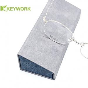 China Side-Trapezoid Tri Fold Metal Reading Optical Glasses Case Resit Compression Factory on sale