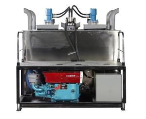 China Hydraulic Double Cylinder Thermoplastic Preheater 800kg With Water Cooling Engine wholesale