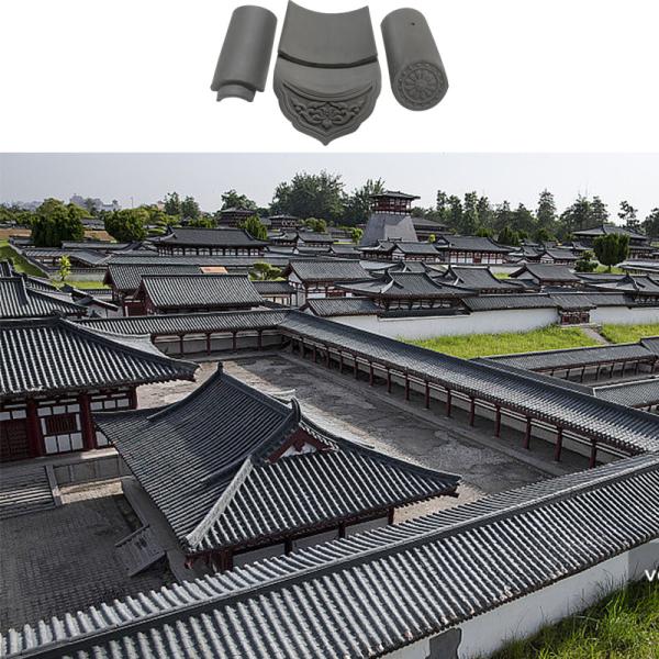 Chinese Grey Clay Roof Tile Durable Weather Resistant For Traditional Roofs