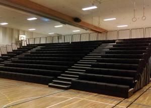 China Travelling Retractable Gym Seating , Telescopic Seating Systems With Polymer Seat wholesale
