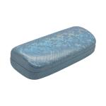 Bluish Purple Eyewear Packaging 155MM Clamshell Sunglass Case Embossed Logo