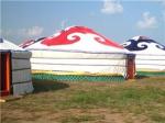 Floral Comfortable Yurt Tent House With National Features External Decorated
