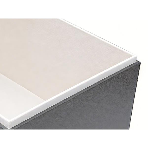 Elegant Closet Storage Box Lidded Premium Leather Look Storage Boxes For Home Organization